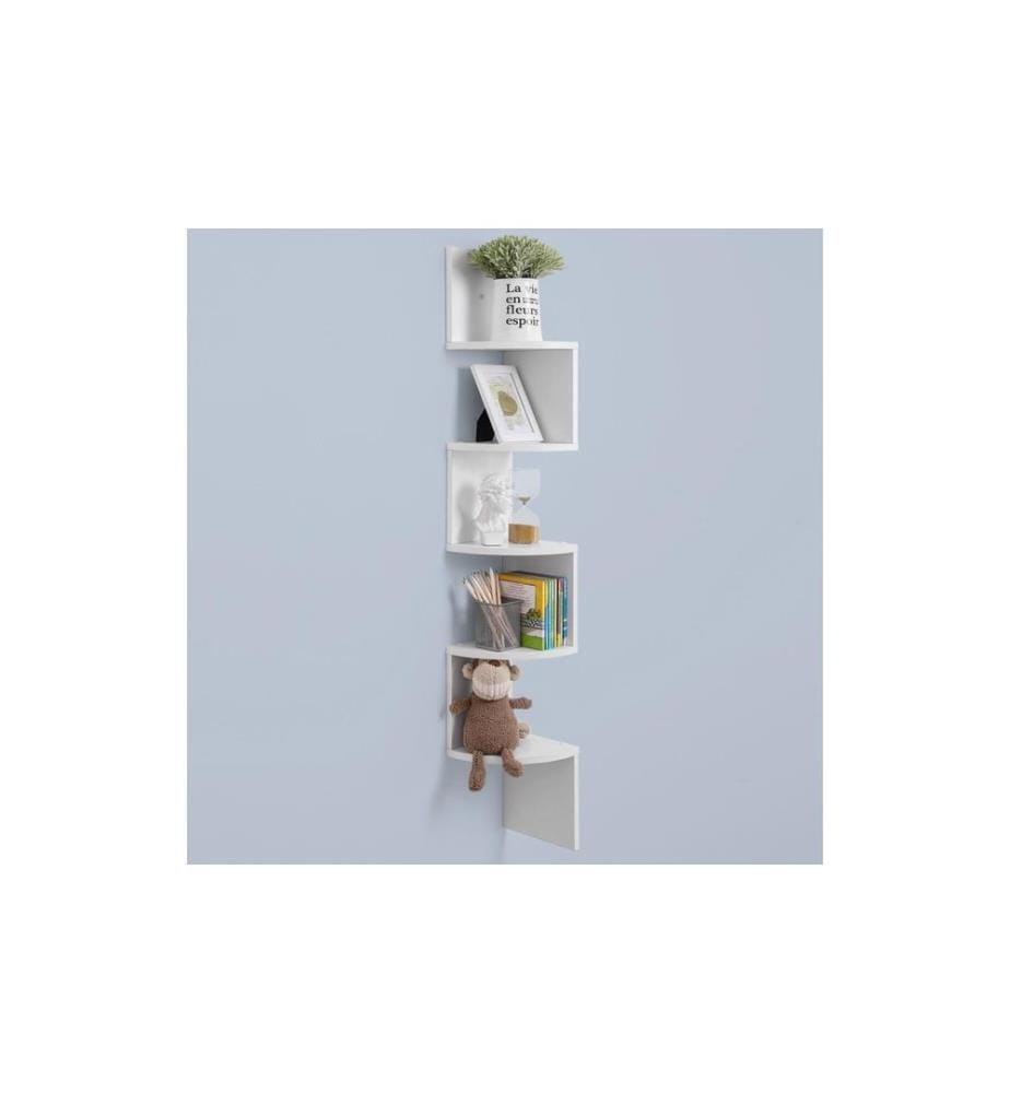 VASAGLE - Wandregal mit 5 Ebenen 20 x 127.5 cm, Weiss