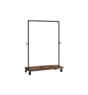 VASAGLE - Porte-manteau sur roulettes 162 cm, Brun/Noir