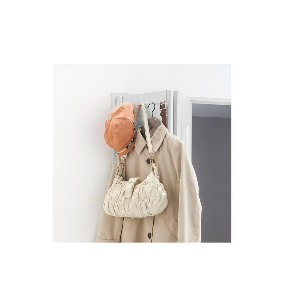 YAMAZAKI - Accroche-porte Smart 5 crochets, Blanc