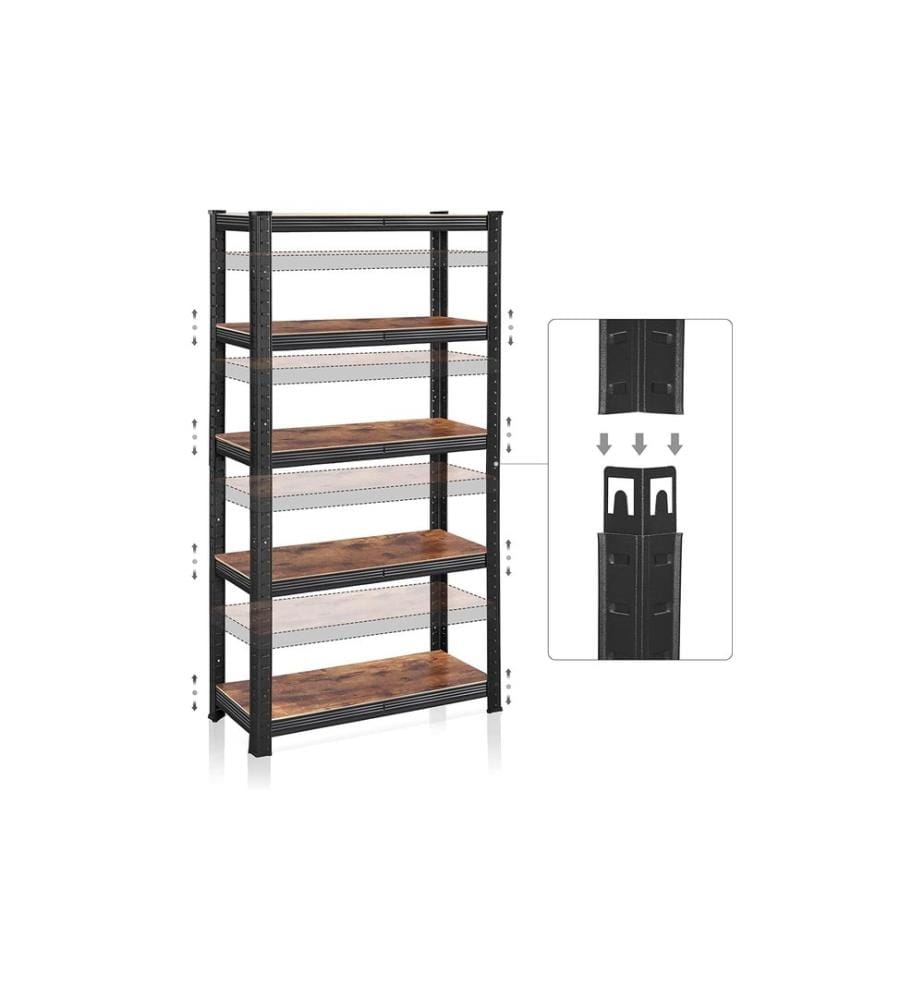 Songmics - Regal Industrial 150 x 75 cm, MDF