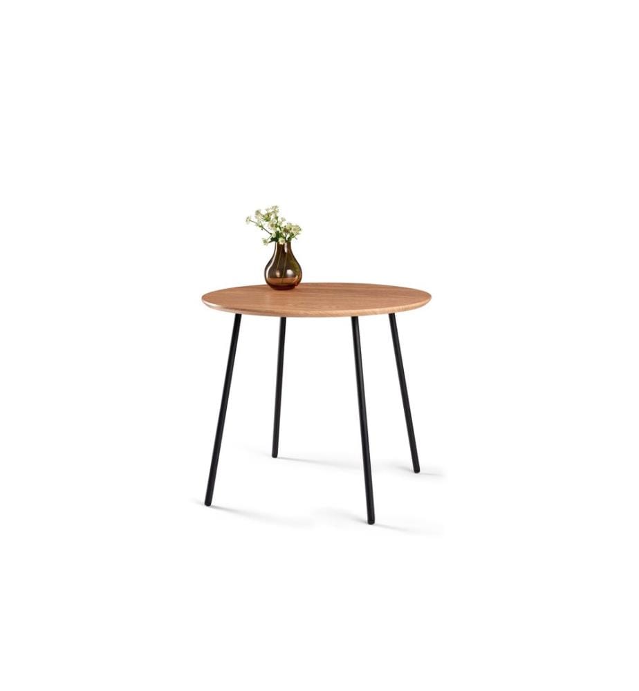 Schou - Table basse Ø 55 cm, Brun/Noir