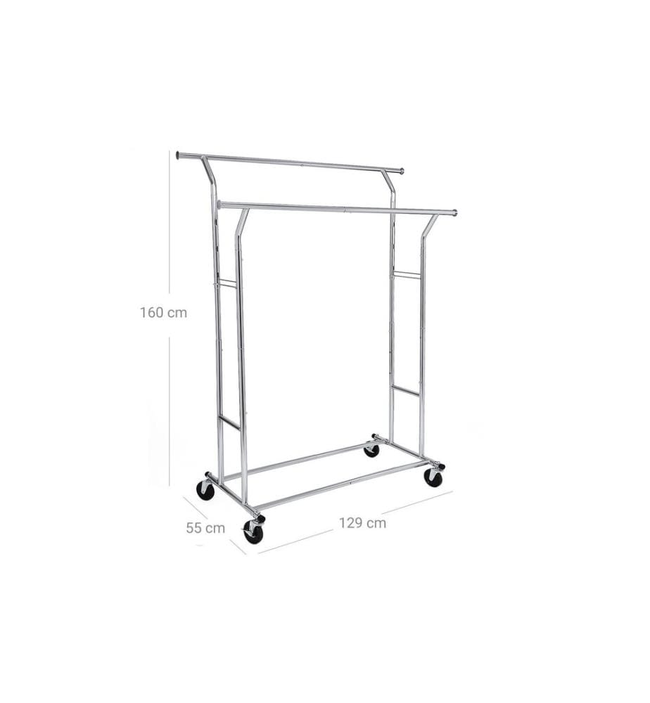 Songmics - Porte-manteau Poids lourds Chrome