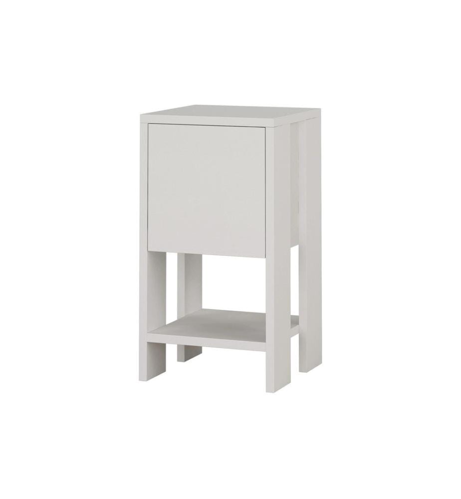 Woody Fashion - Table de nuit Ema 30 x 55 x 30 cm, Blanc