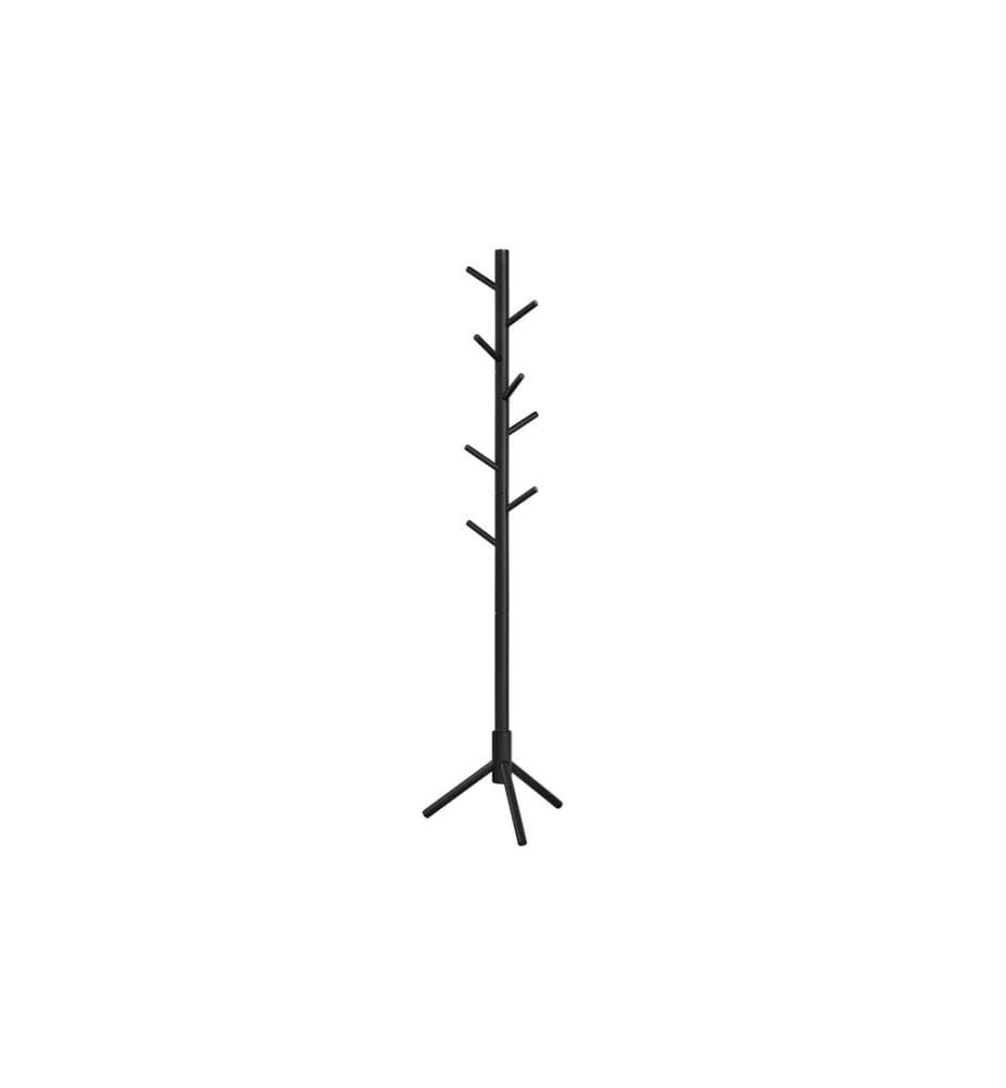VASAGLE - Garderobenständer mit 8 Haken 175 cm, Schwarz