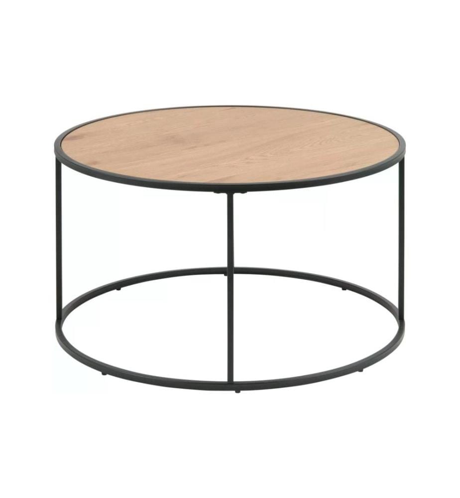 AC Design - Table basse Seaford Ronde, Nature/Noir