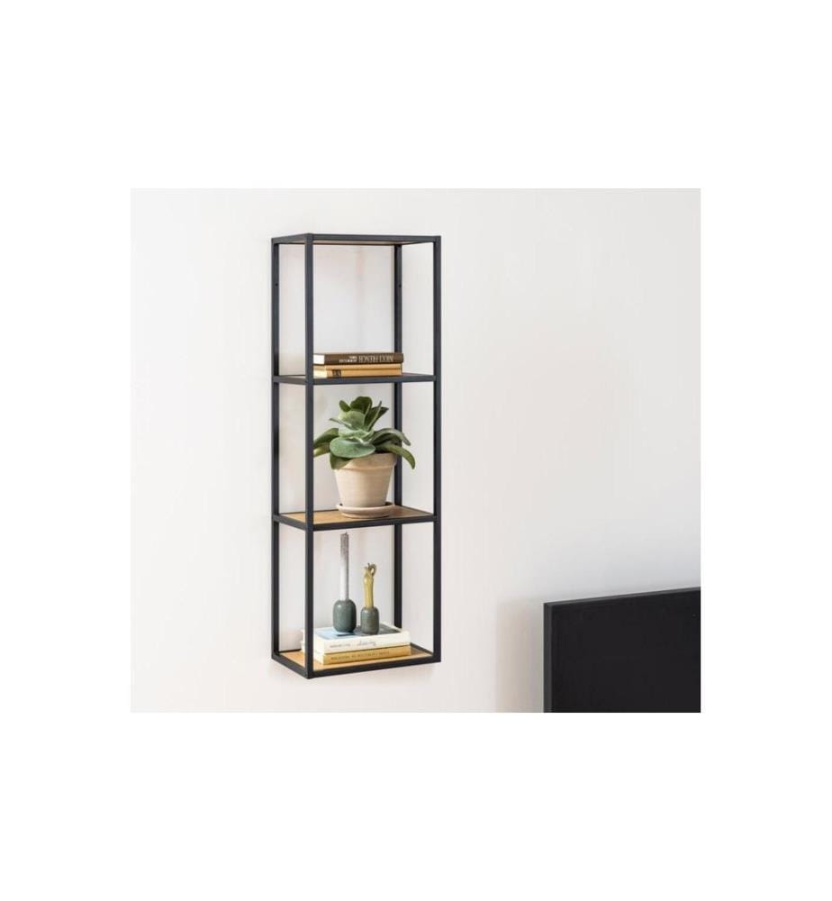 AC Design - Regal Seaford 24 x 37 x 108 cm, Nature/Schwarz