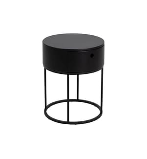 AC Design - Table de nuit Polo Ø 40 x 51 cm, Noir
