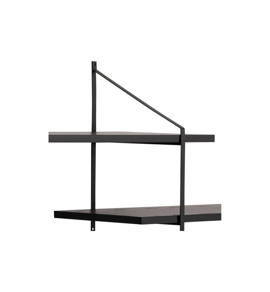 AC Design - Wandregal Belfast 191 x 25,5 x 79 cm, Schwarz
