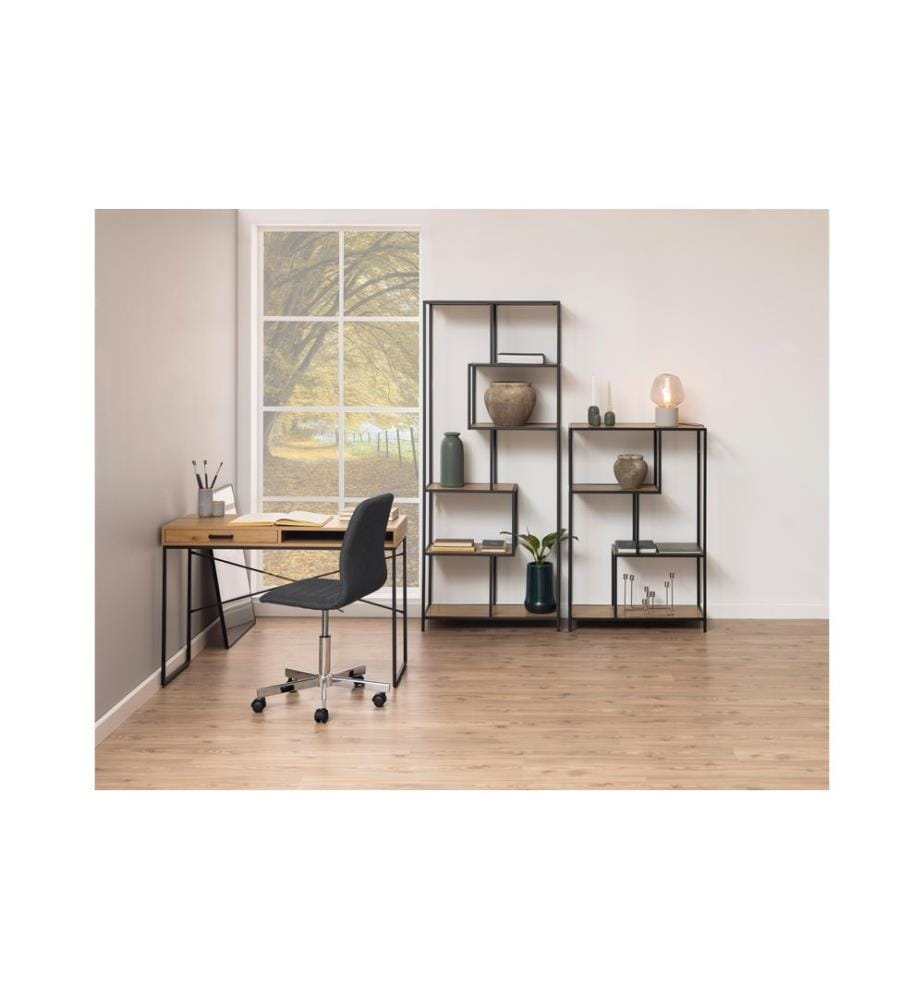 AC Design - Regal Seaford 77 x 35 x 114 cm, Nature/Schwarz