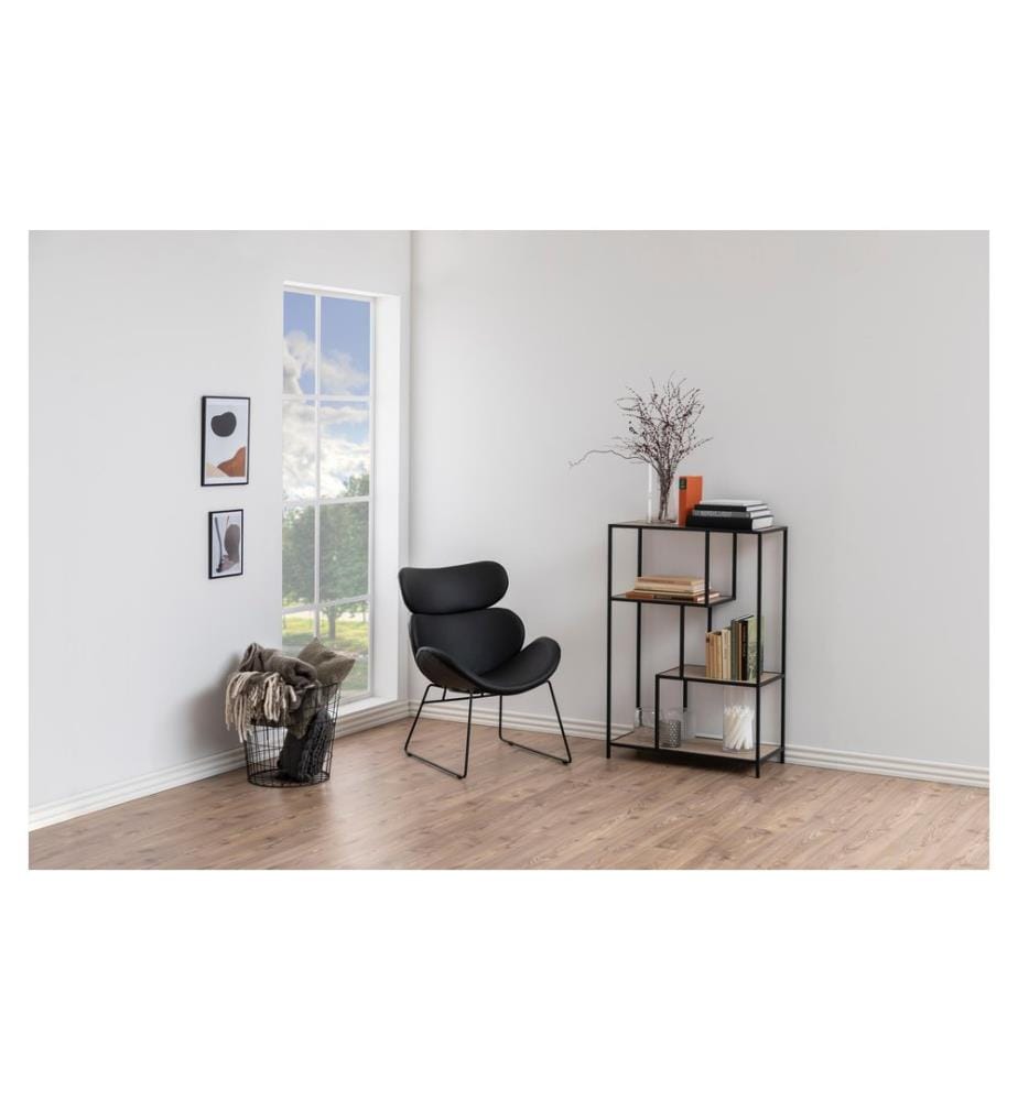 AC Design - Regal Seaford 77 x 35 x 114 cm, Nature/Schwarz