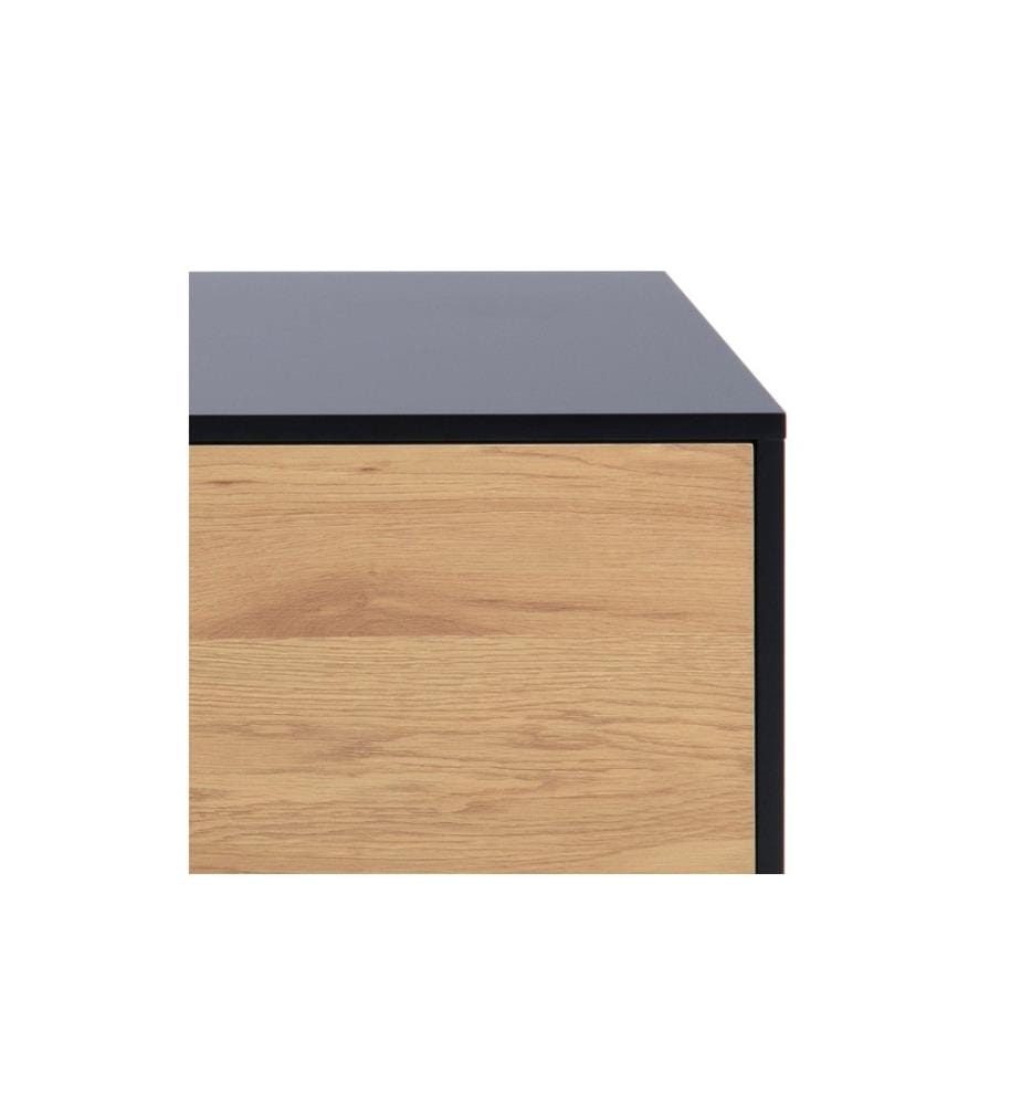 AC Design - TV-Möbel Seaford 140 x 40 x 45 cm, Nature/Schwarz