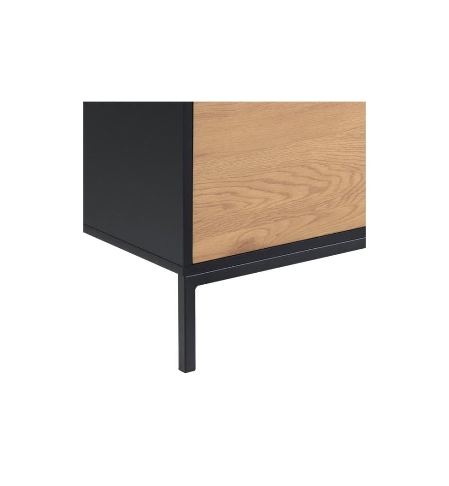 AC Design - TV-Möbel Seaford 140 x 40 x 45 cm, Nature/Schwarz