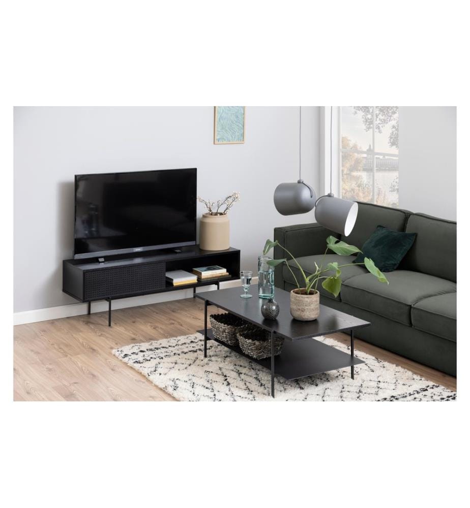 AC Design - TV-Möbel Angus 140 x 40 x 44.5 cm, Schwarz