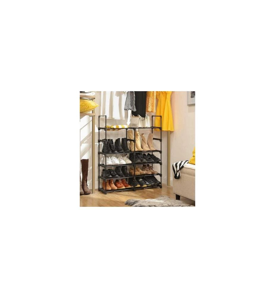 Songmics - Schuhregal 30 cm x 174 cm, Schwarz