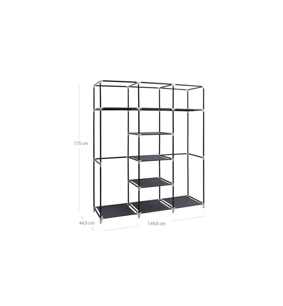 Songmics - Regal 150 cm x 175 cm, Schwarz