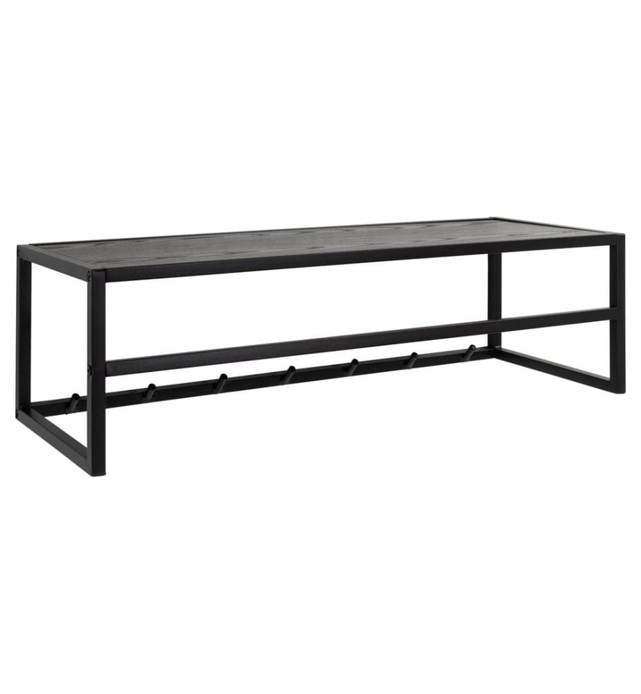 AC Design - Wandgarderobe Seaford 7 Haken, Schwarz