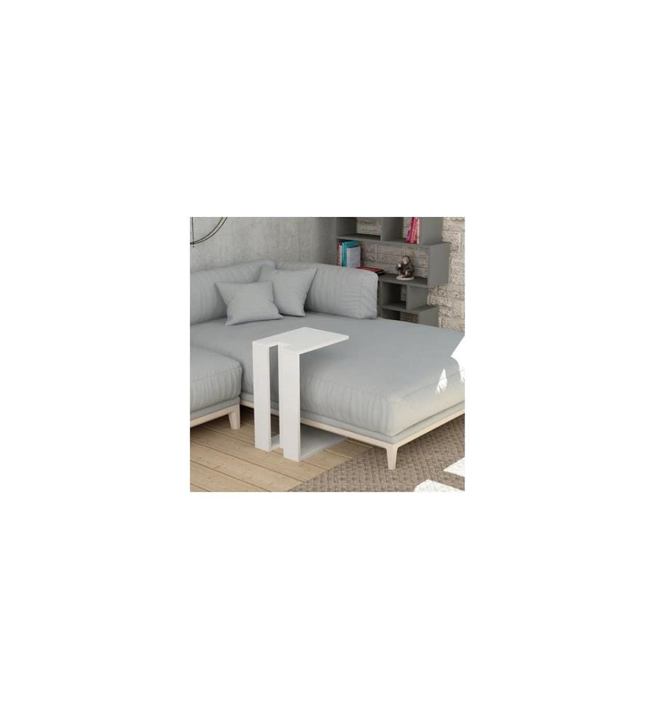 Woody Fashion - Table d'appoint Muju 30 x 57 x 40cm, Blanc