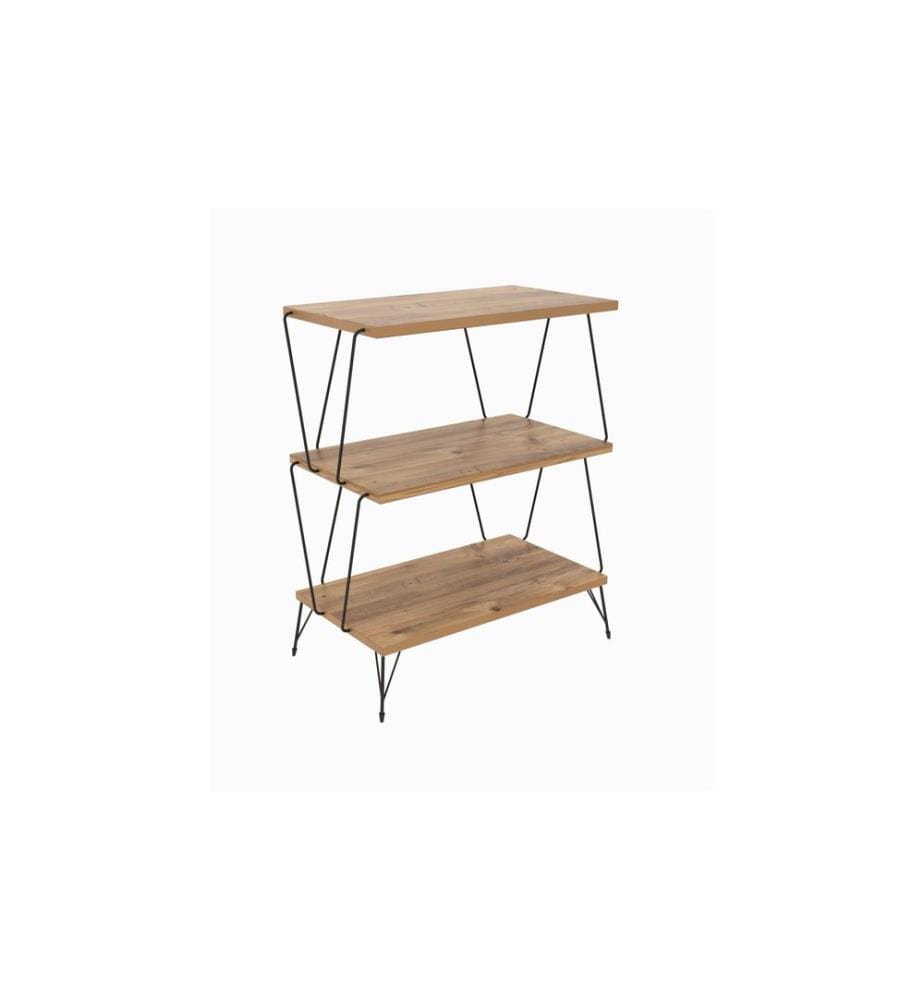 Woody Fashion - Regal Lazandos 46 x 76 x 30 cm, Nature/Schwarz