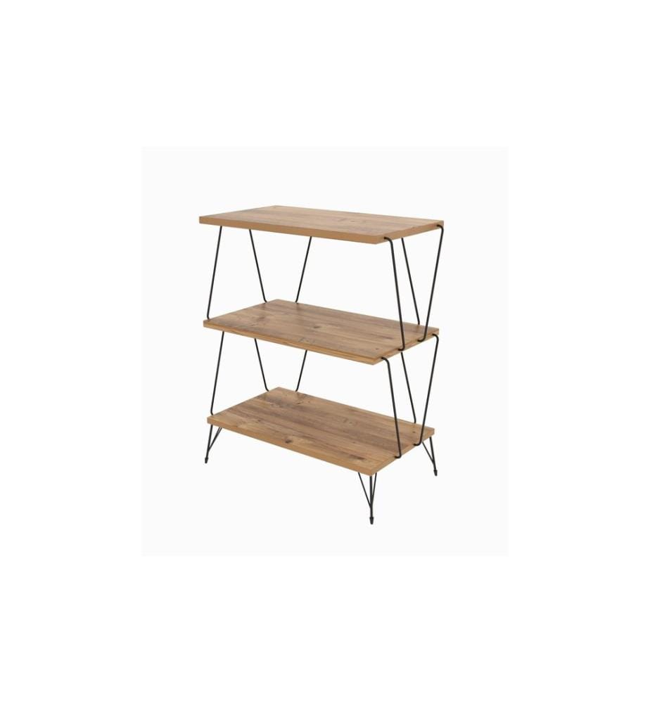 Woody Fashion - Regal Lazandos 46 x 76 x 30 cm, Nature/Schwarz