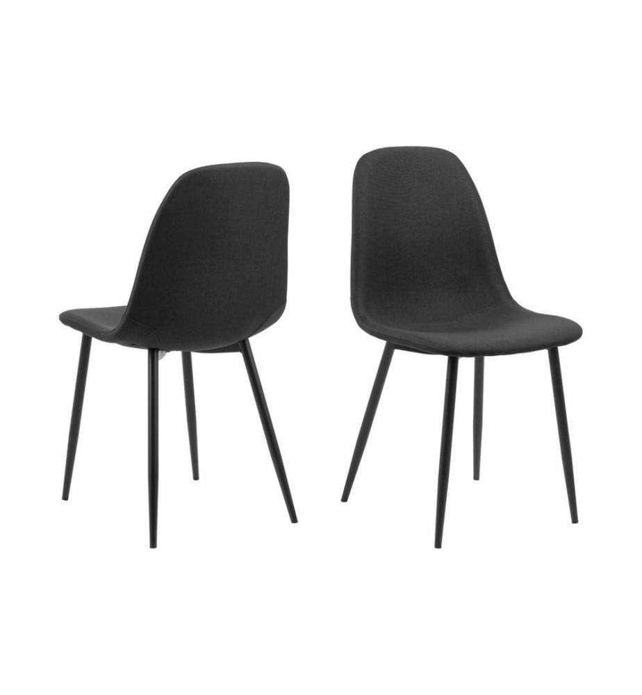 AC Design - Stuhl Celia 4 Stück, Schwarz