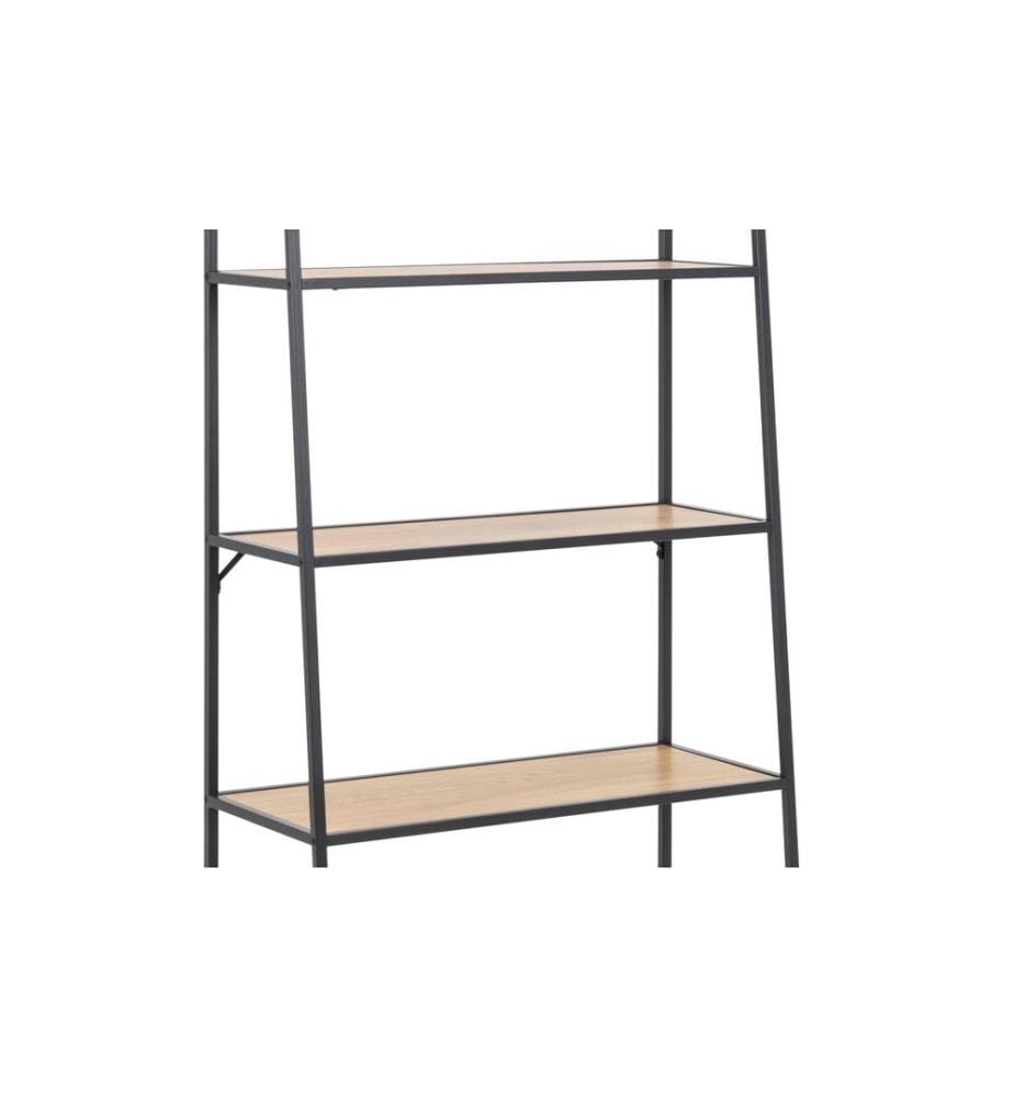 AC Design - Regal Seaford 77 x 36 x 174.5 cm, Eiche/Schwarz matt