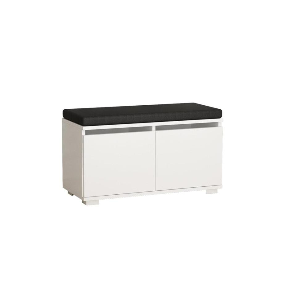 Woody Fashion - Armoire à chaussures Drago 80 x 42 x 35 cm, blanc/noir