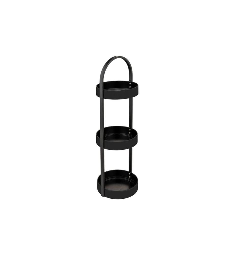 WENKO - Badezimmerregal Dongo 24.5 x 73 cm, Schwarz