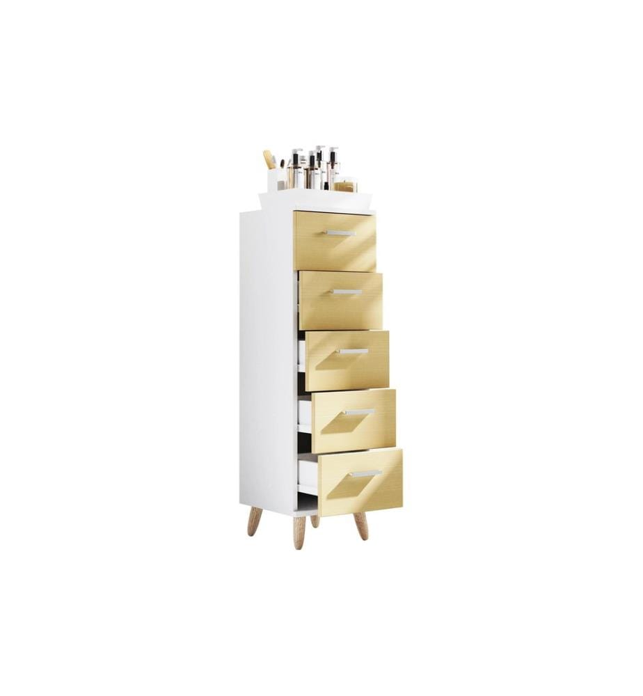 VCM - Commode Landos M 30 x 100 cm,  Chêne blanc/miel