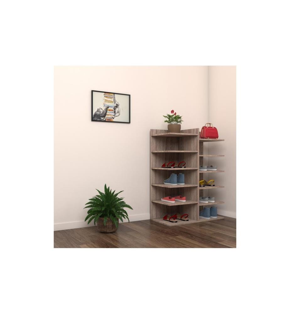VCM - Schuhregal Enosa 60 x 80 cm, Sonoma-Eiche
