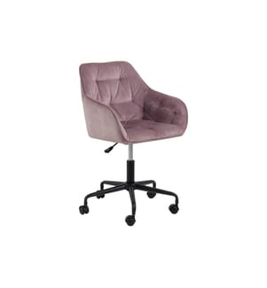AC Design - Chaise de bureau Brooke, avec roulettes à frein, Dusty Rose