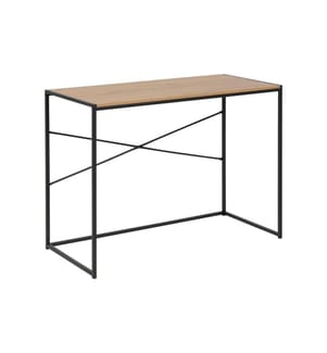AC Design - Table Seaford, noir mat / chêne sauvage mat