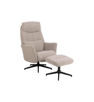 AC Design - Sessel London Stahl/Textil, Beige
