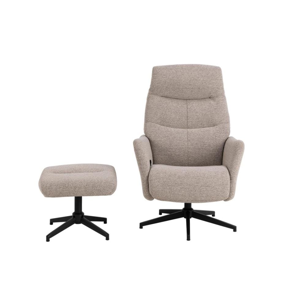 AC Design - Sessel London Stahl/Textil, Beige