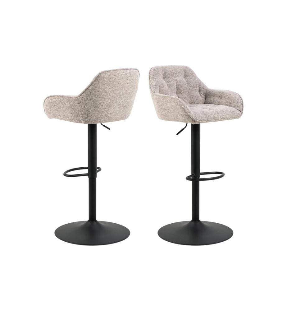 AC Design - Tabouret de bar Brooke, 2 pièces, 52 x 109 cm, Beige