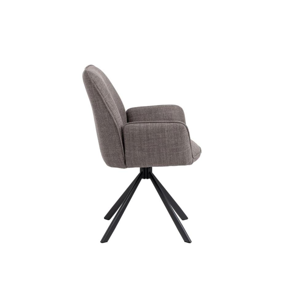 AC Design - Stuhl Glenda, 2 Stück, Hellgrau/Braun