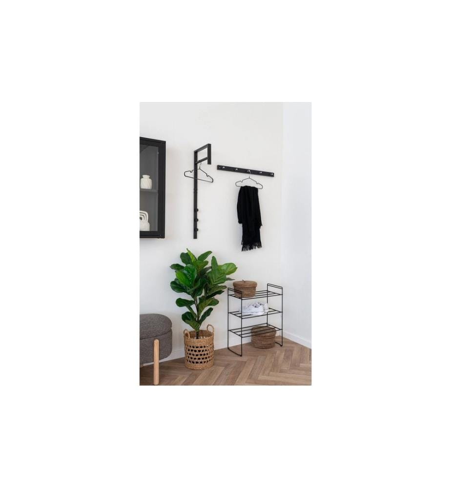 House Nordic - Wandgarderobe Padova 70 cm x 5 cm, Schwarz