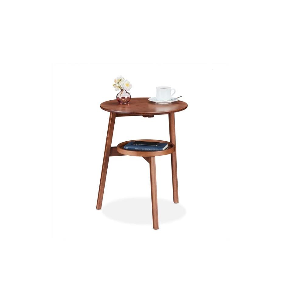 RELAXDAYS - Beistelltisch mit 2 Ablagen 60 x 47 cm, Braun
