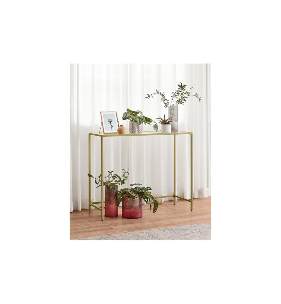 VASAGLE - Table console 100.5 x 80 cm, Or