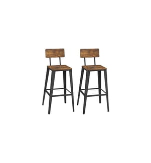 VASAGLE - Tabouret de bar 45.4 x 45.4 x 102.2 cm, set de 2 pièces
