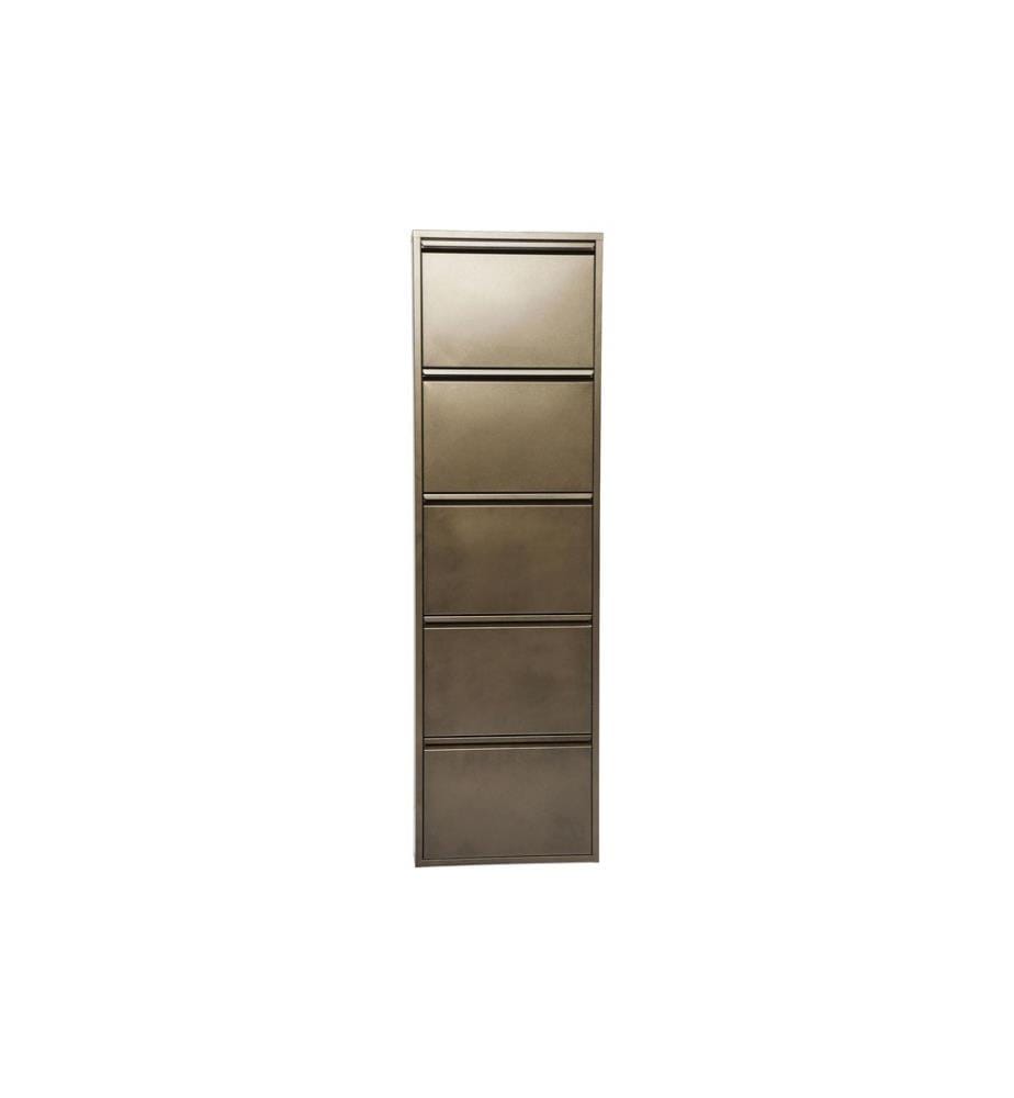 Kare Armoire à chaussures Caruso 5-, 50 x 170 cm, Brun