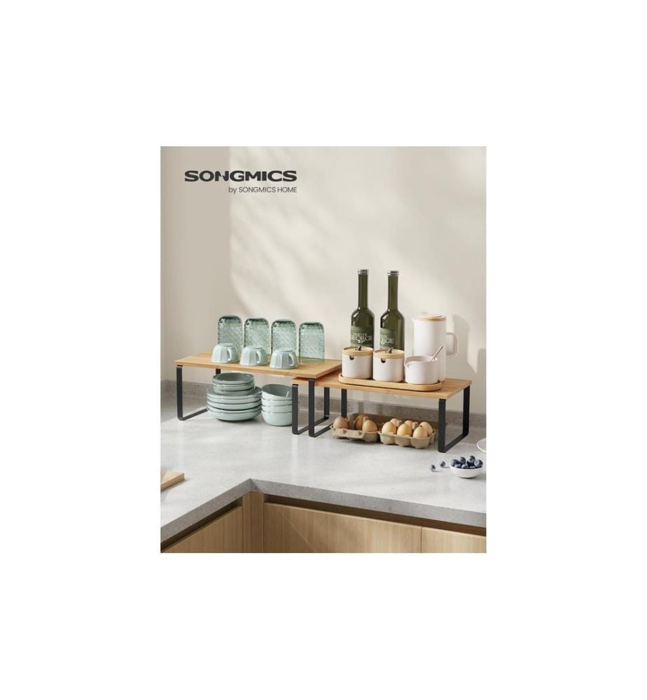 Songmics - Regal 2er Set Braun/Schwarz