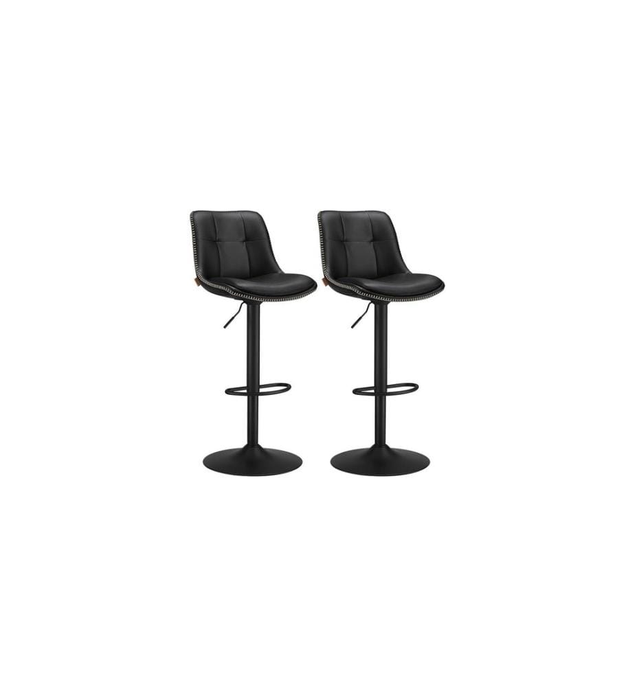 VASAGLE - Barhocker 2er Set 48 x 90 cm/112 cm, Schwarz