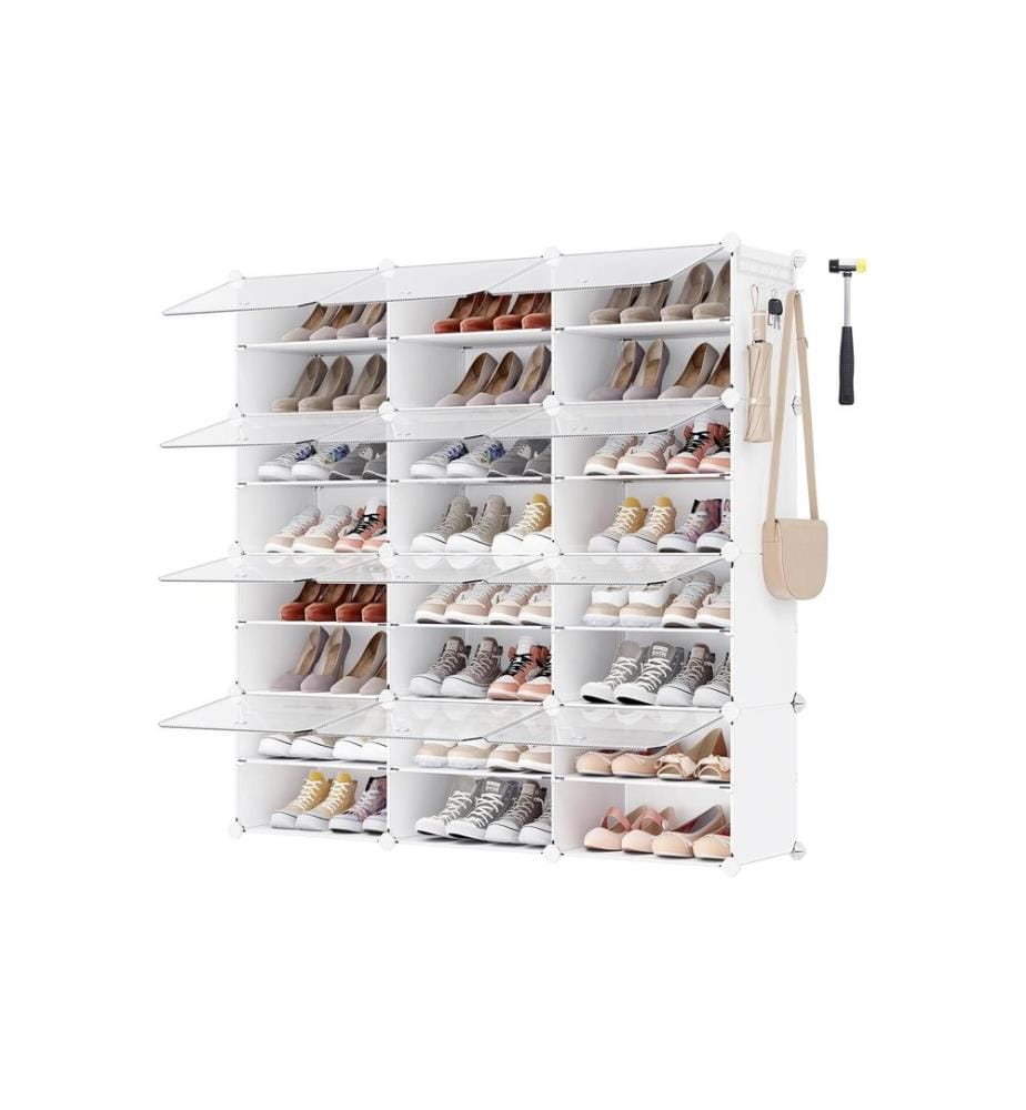Songmics - Schuhregal 31.2 x 124.4 cm, Weiss
