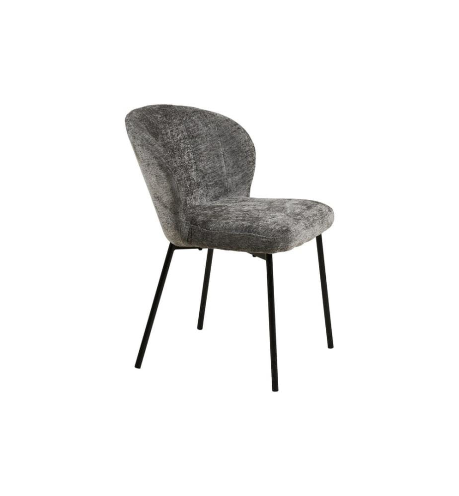 House Nordic - Chaise de salle à manger Roanne, Gris, set de 2