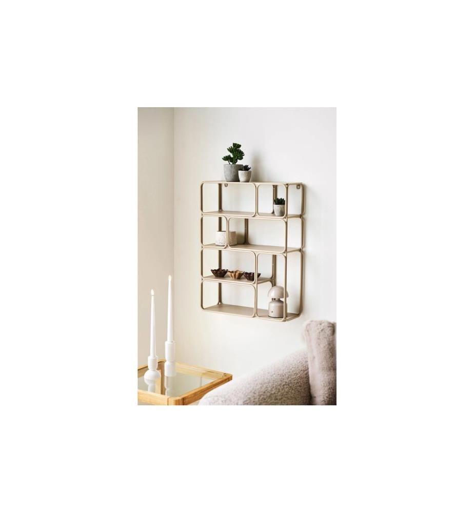 House Nordic - Wandregal Lanciano, 48 x 18 x 64 cm, Beige