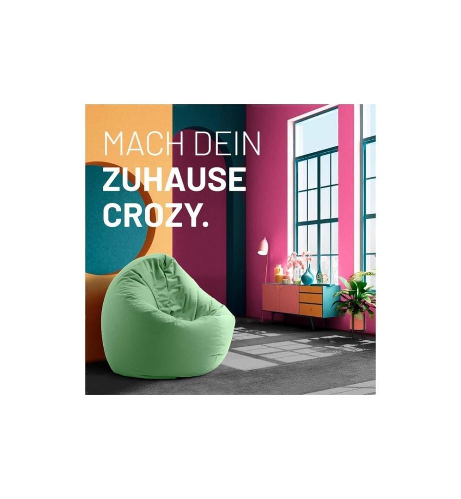 Lumaland - Runder Sitzsack 2 in 1, 300 l Polyester (PES), Hellgrün
