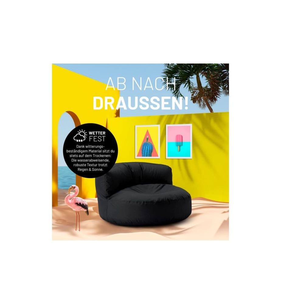 Lumaland - Sitzsack-Sofa, 320 l Polyester (PES), Schwarz