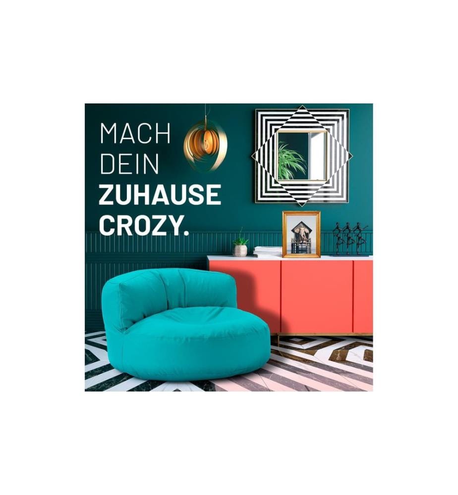 Lumaland - Sitzsack-Sofa, 320 l Polyester (PES), Blau/Grün