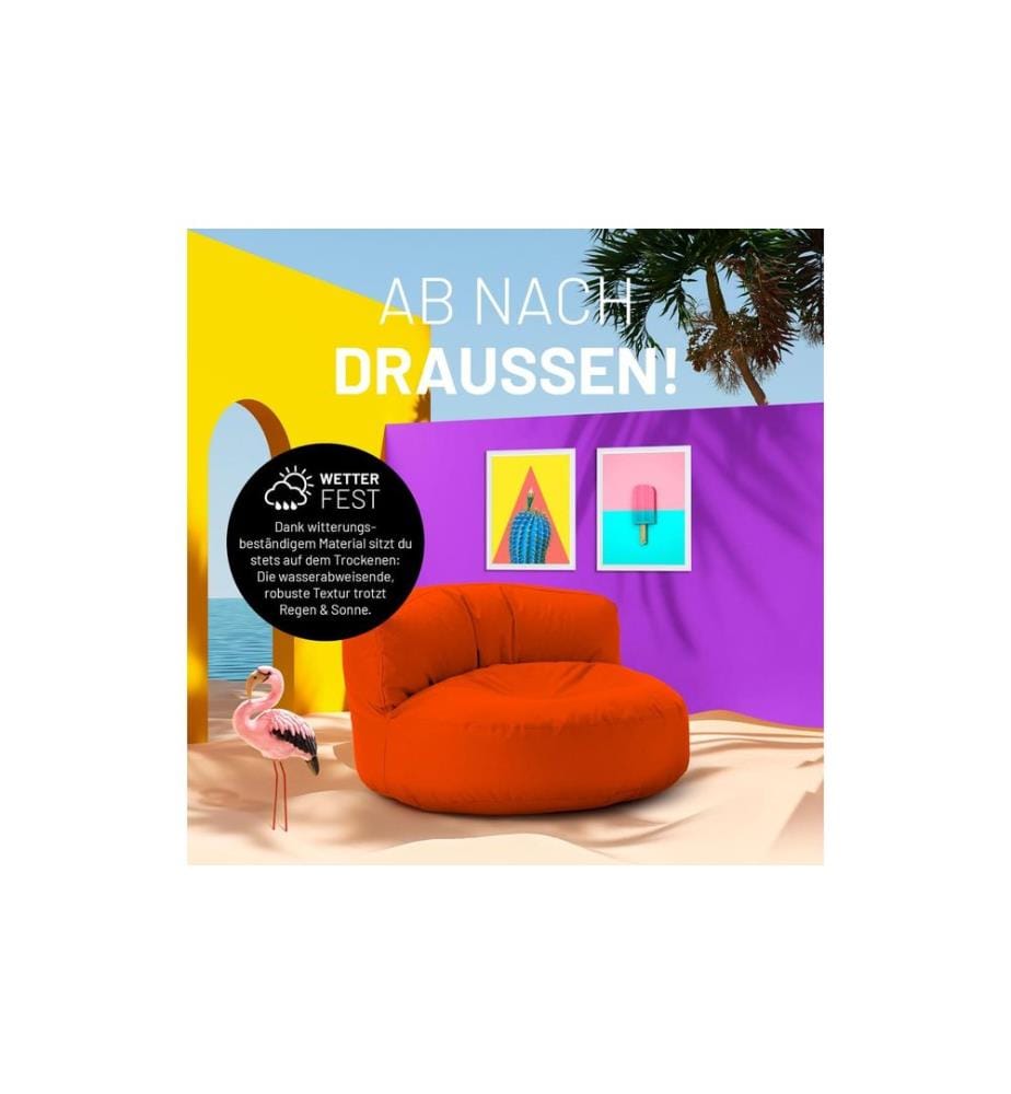 Lumaland - Canapé-sac, 320 l Polyester (PES), Orange