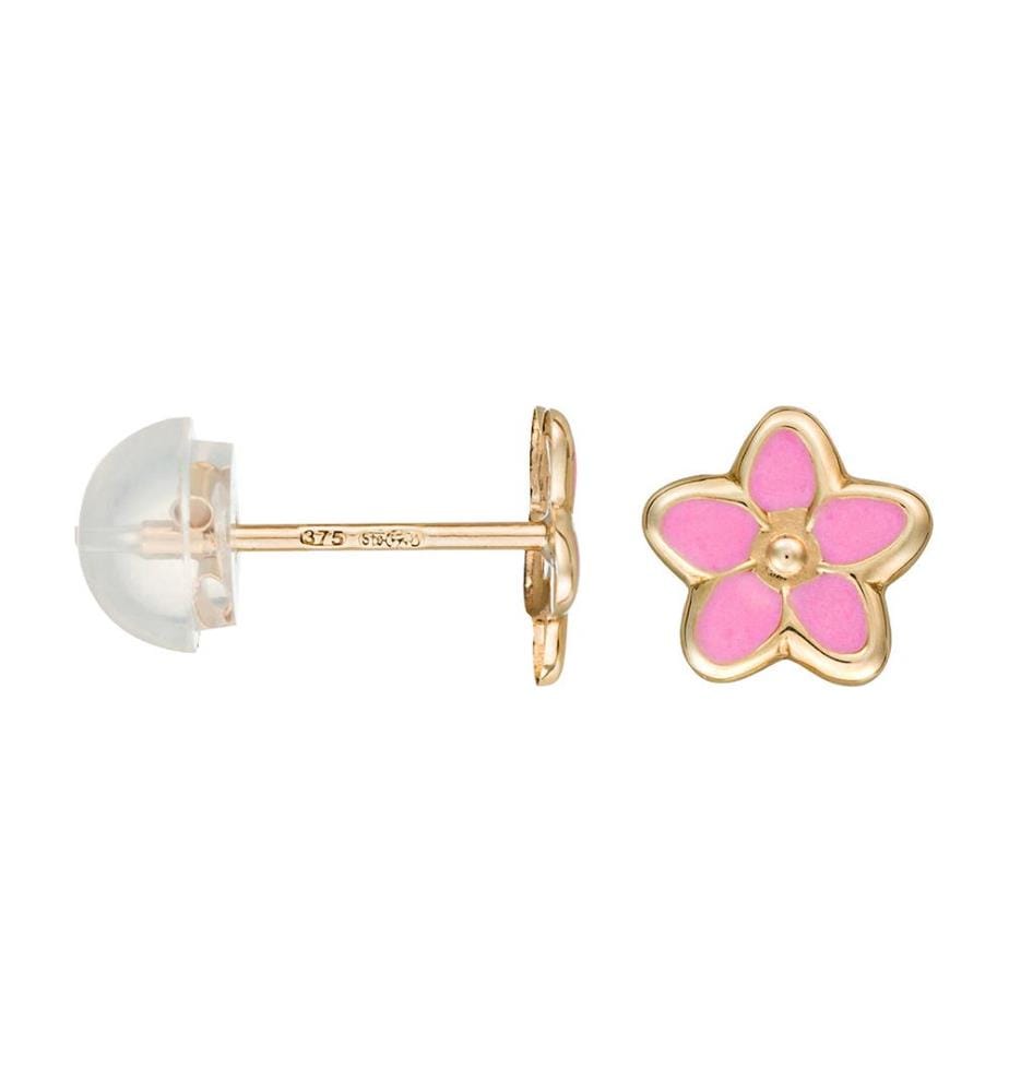 Earrings Jolies Fleurs - Pink and Gold
